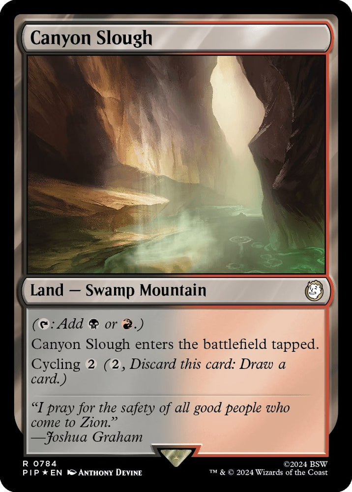 Image for Canyon Slough (Surge Foil) (784) [Universes Beyond: Fallout]