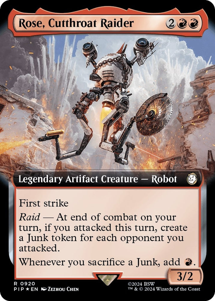 Image for Rose, Cutthroat Raider (Extended Art) (Surge Foil) (920) [Universes Beyond: Fallout]