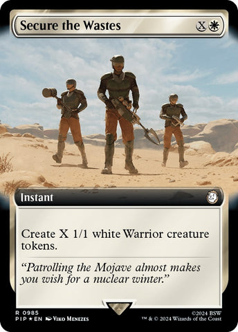 Image for Secure the Wastes (Extended Art) (Surge Foil) (985) [Universes Beyond: Fallout]