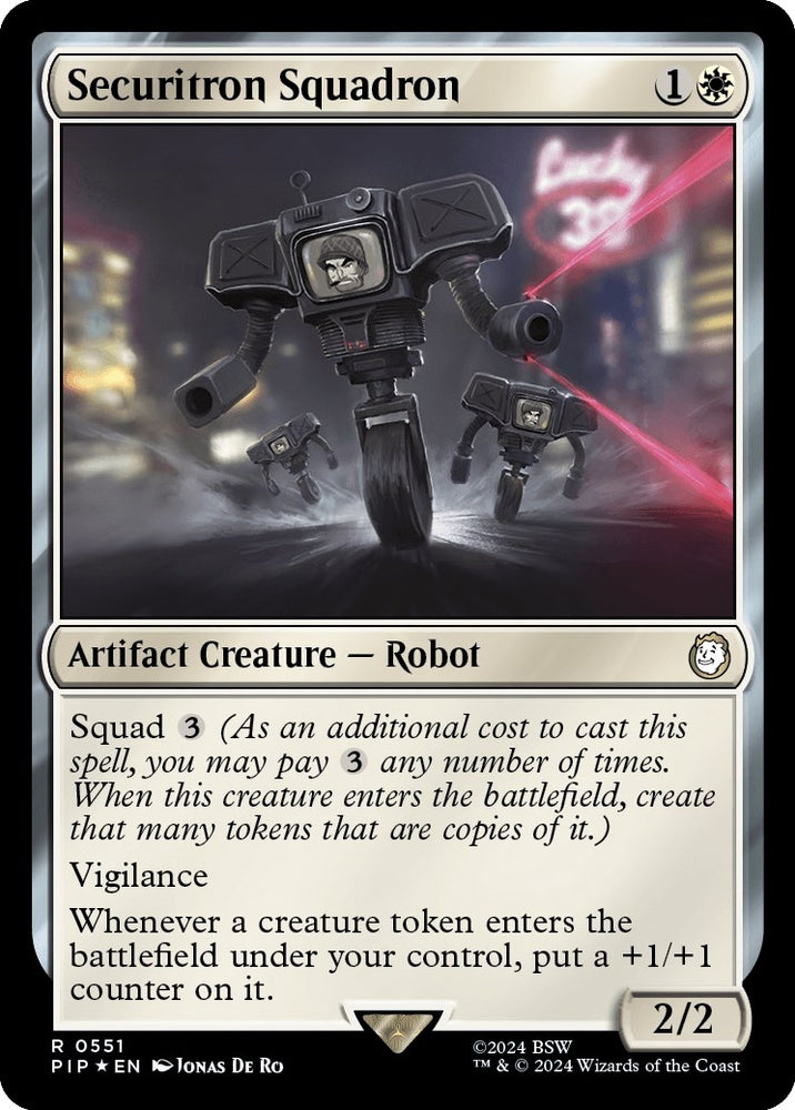 Image for Securitron Squadron (Surge Foil) (551) [Universes Beyond: Fallout]
