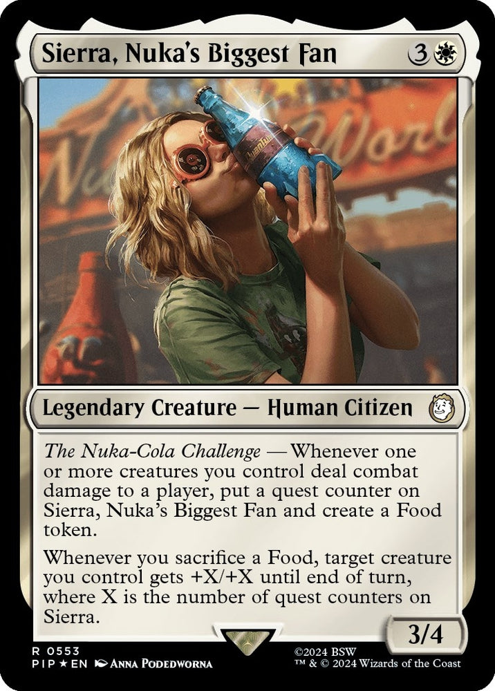 Image for Sierra, Nuka's Biggest Fan (Surge Foil) (553) [Universes Beyond: Fallout]