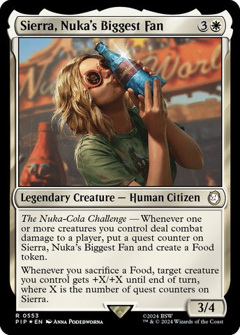 Image for Sierra, Nuka's Biggest Fan (Surge Foil) (553) [Universes Beyond: Fallout]