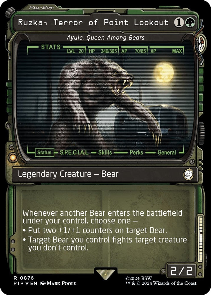 Image for Ruzka, Terror of Point Lookout - Ayula, Queen Among Bears (Showcase) (Surge Foil) (876) [Universes Beyond: Fallout]