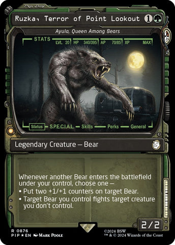 Image for Ruzka, Terror of Point Lookout - Ayula, Queen Among Bears (Showcase) (Surge Foil) (876) [Universes Beyond: Fallout]