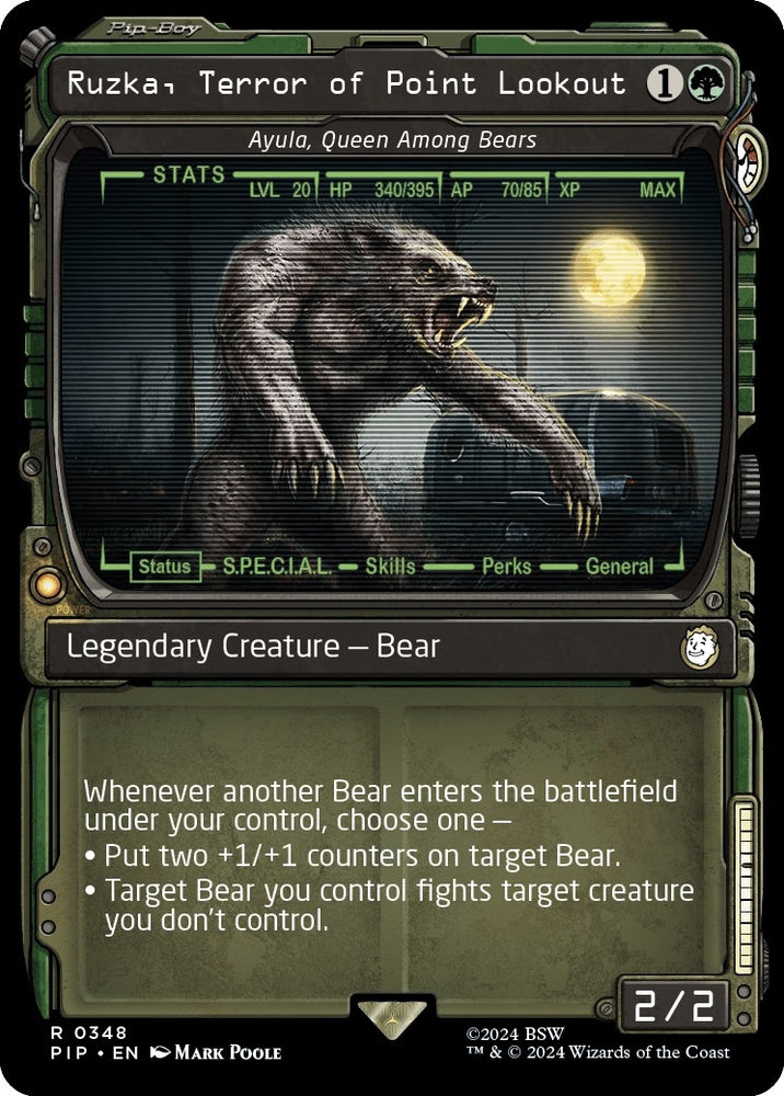 Image for Ruzka, Terror of Point Lookout - Ayula, Queen Among Bears (Showcase) (348) [Universes Beyond: Fallout]