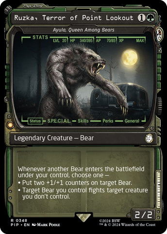 Image for Ruzka, Terror of Point Lookout - Ayula, Queen Among Bears (Showcase) (348) [Universes Beyond: Fallout]
