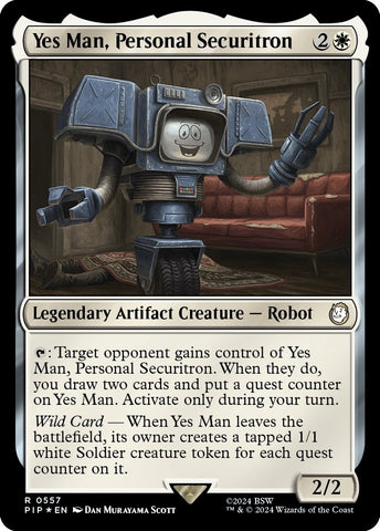 Image for Yes Man, Personal Securitron (Surge Foil) (557) [Universes Beyond: Fallout]