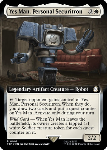 Image for Yes Man, Personal Securitron (Extended Art) (Surge Foil) (901) [Universes Beyond: Fallout]