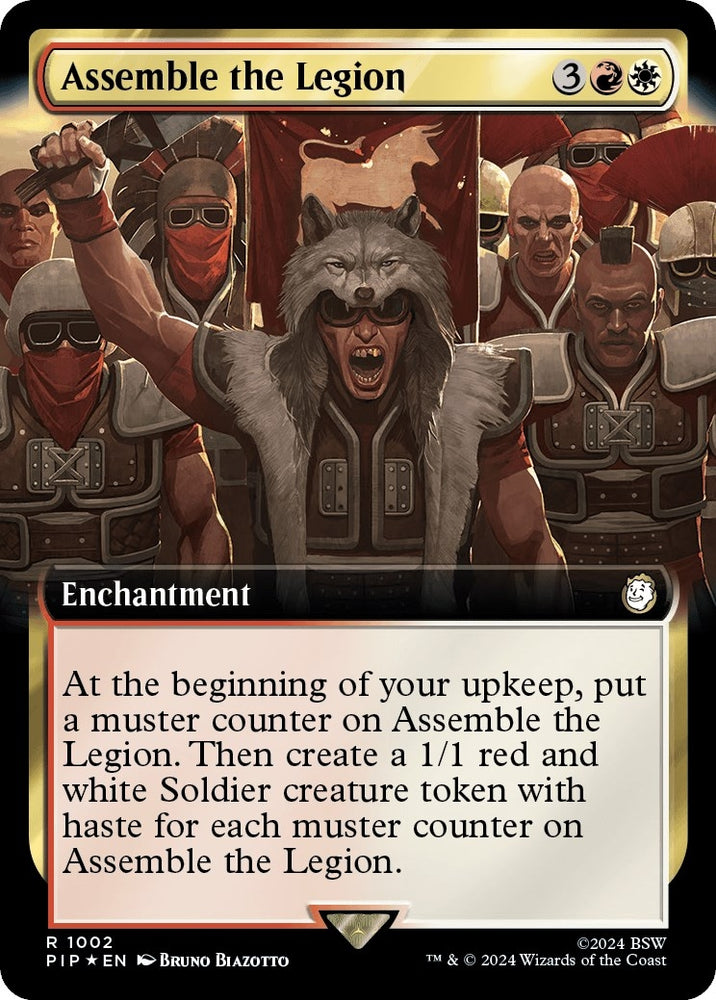 Image for Assemble the Legion (Extended Art) (Surge Foil) (1002) [Universes Beyond: Fallout]