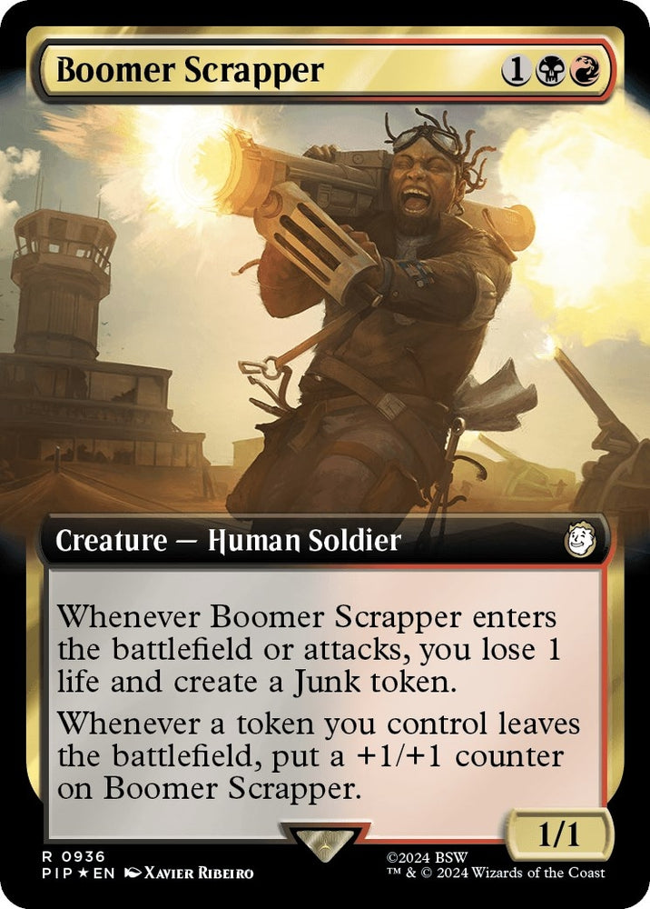 Image for Boomer Scrapper (Extended Art) (Surge Foil) (936) [Universes Beyond: Fallout]