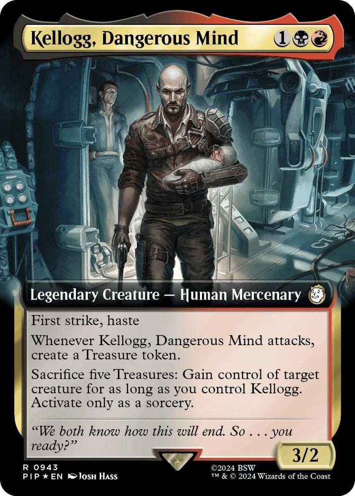 Image for Kellogg, Dangerous Mind (Extended Art) (Surge Foil) (943) [Universes Beyond: Fallout]