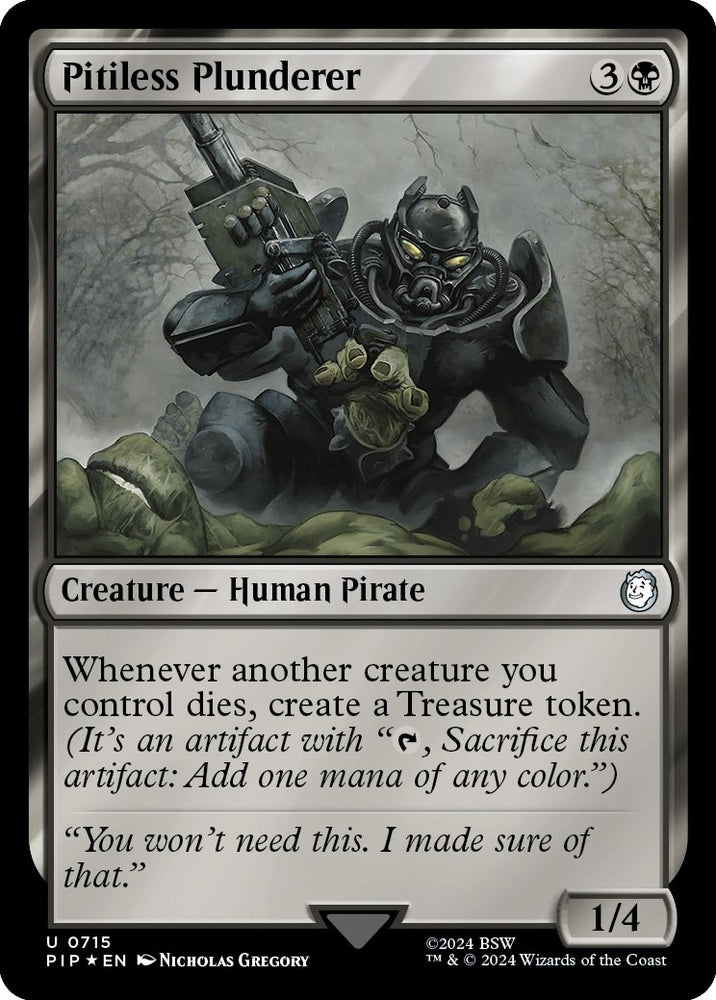 Image for Pitiless Plunderer (Surge Foil) (715) [Universes Beyond: Fallout]