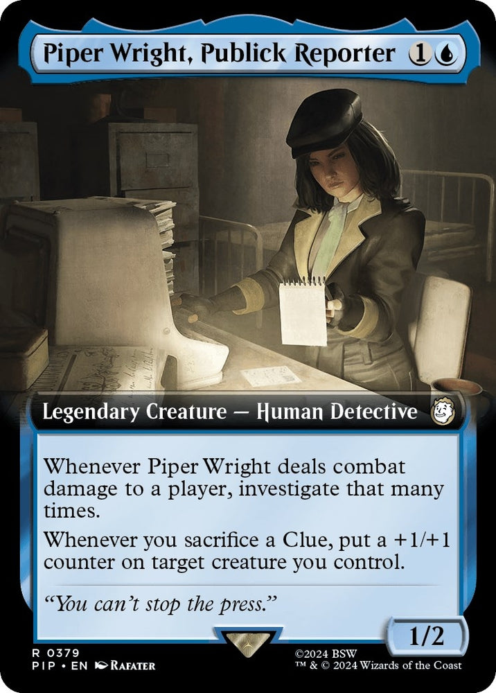 Image for Piper Wright, Publick Reporter (Extended Art) (379) [Universes Beyond: Fallout]