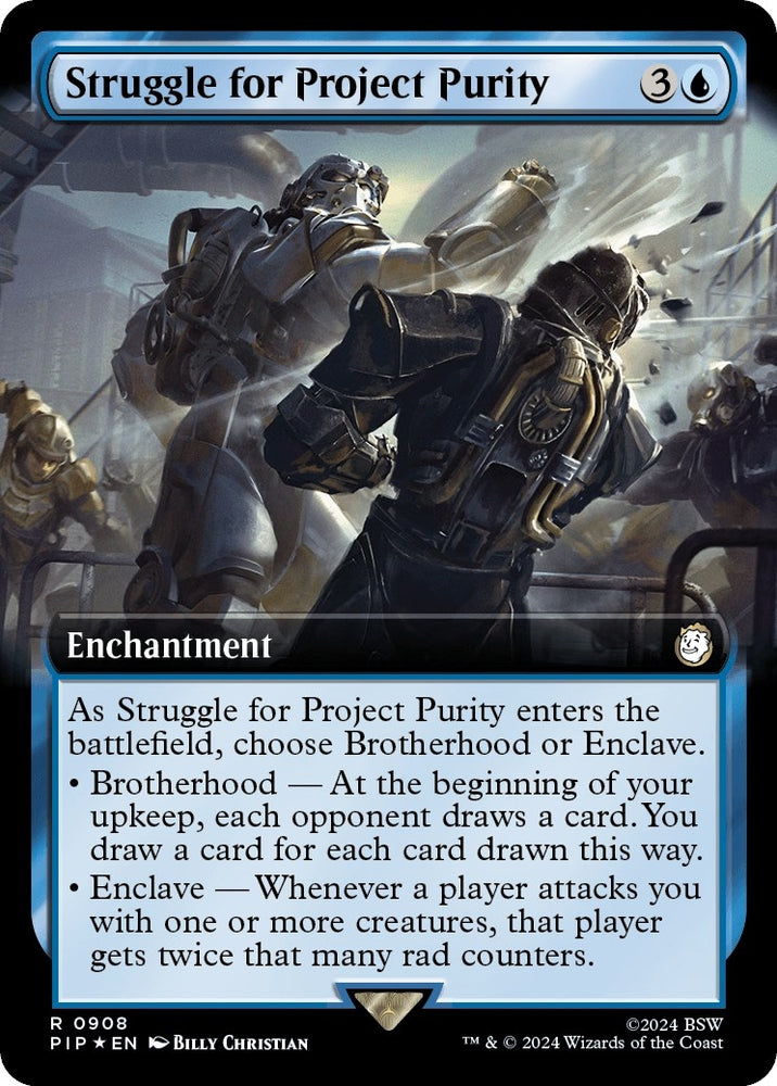Image for Struggle for Project Purity (Extended Art) (Surge Foil) (908) [Universes Beyond: Fallout]