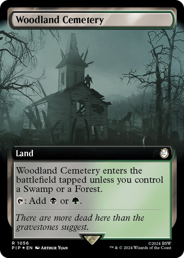 Image for Woodland Cemetery (Extended Art) (Surge Foil) (1056) [Universes Beyond: Fallout]