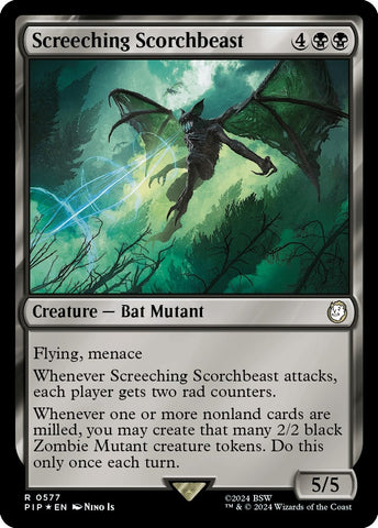 Image for Screeching Scorchbeast (Surge Foil) (577) [Universes Beyond: Fallout]