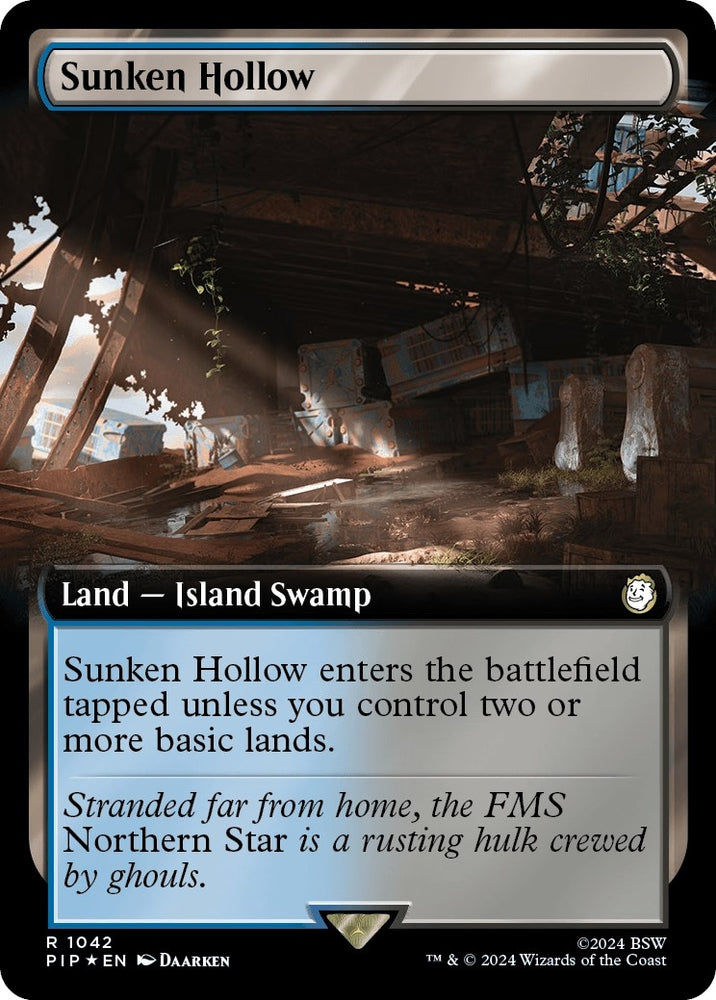 Image for Sunken Hollow (Extended Art) (Surge Foil) (1042) [Universes Beyond: Fallout]
