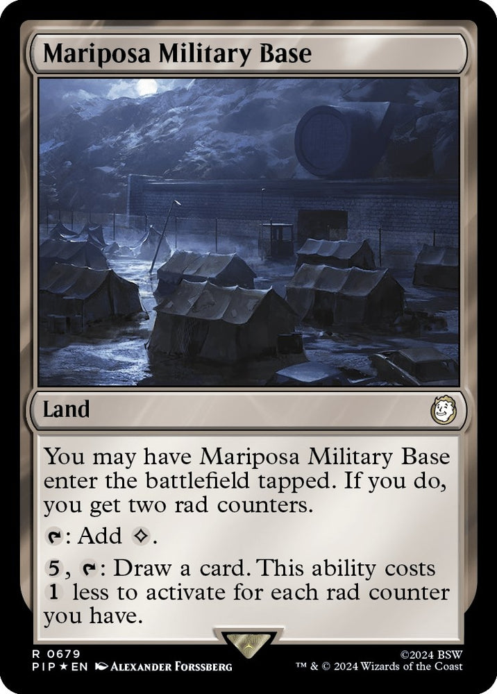 Image for Mariposa Military Base (Surge Foil) (679) [Universes Beyond: Fallout]