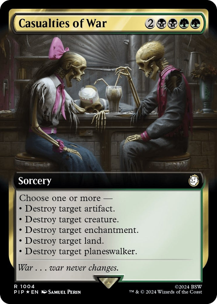 Image for Casualties of War (Extended Art) (Surge Foil) (1004) [Universes Beyond: Fallout]