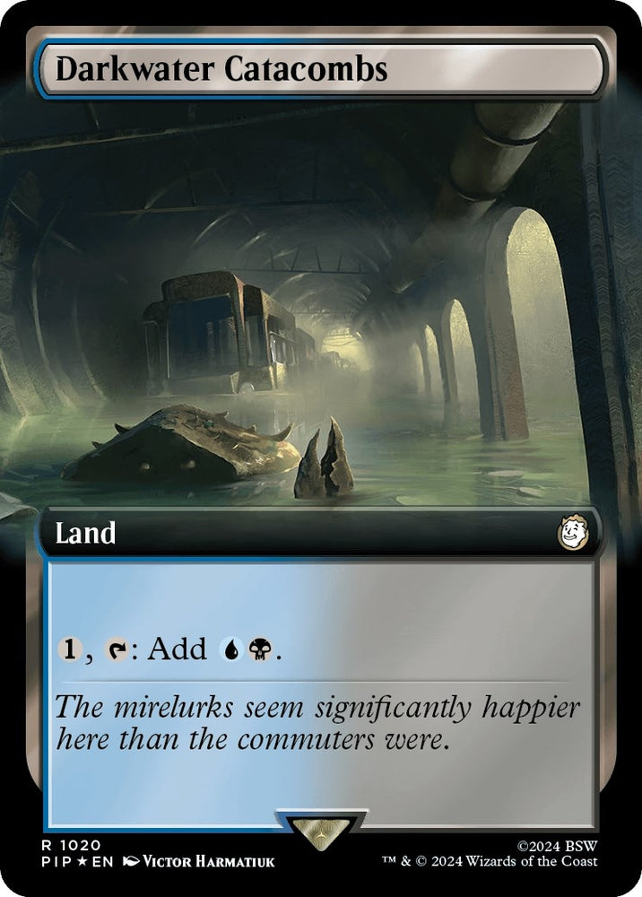 Image for Darkwater Catacombs (Extended Art) (Surge Foil) (1020) [Universes Beyond: Fallout]