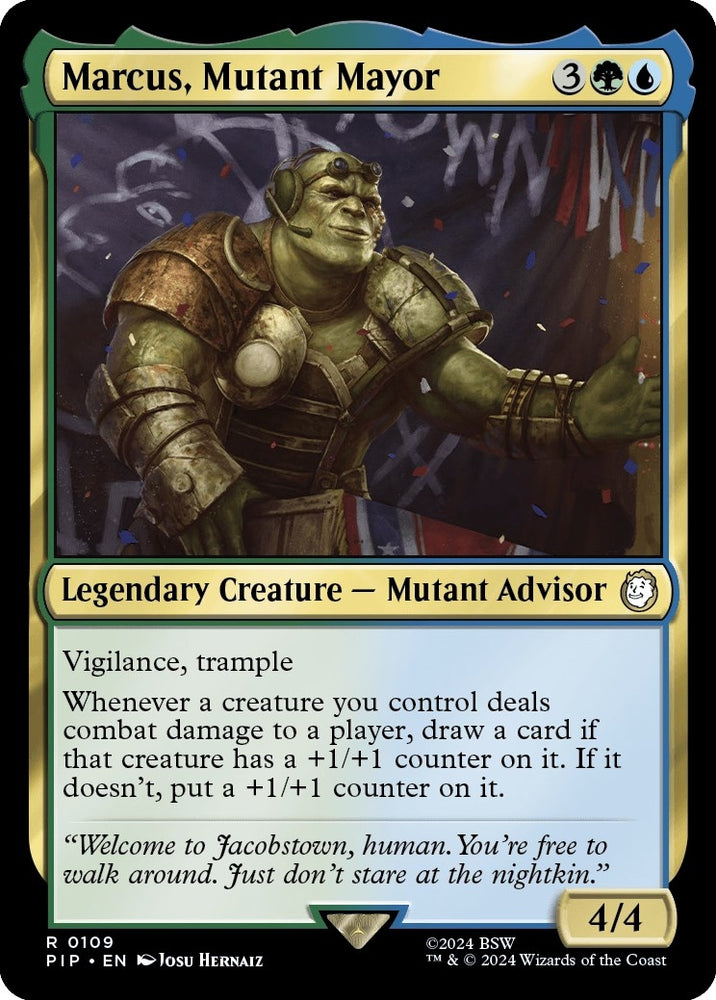 Image for Marcus, Mutant Mayor (109) [Universes Beyond: Fallout]