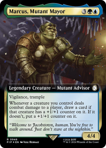 Image for Marcus, Mutant Mayor (Extended Art) (Surge Foil) (946) [Universes Beyond: Fallout]