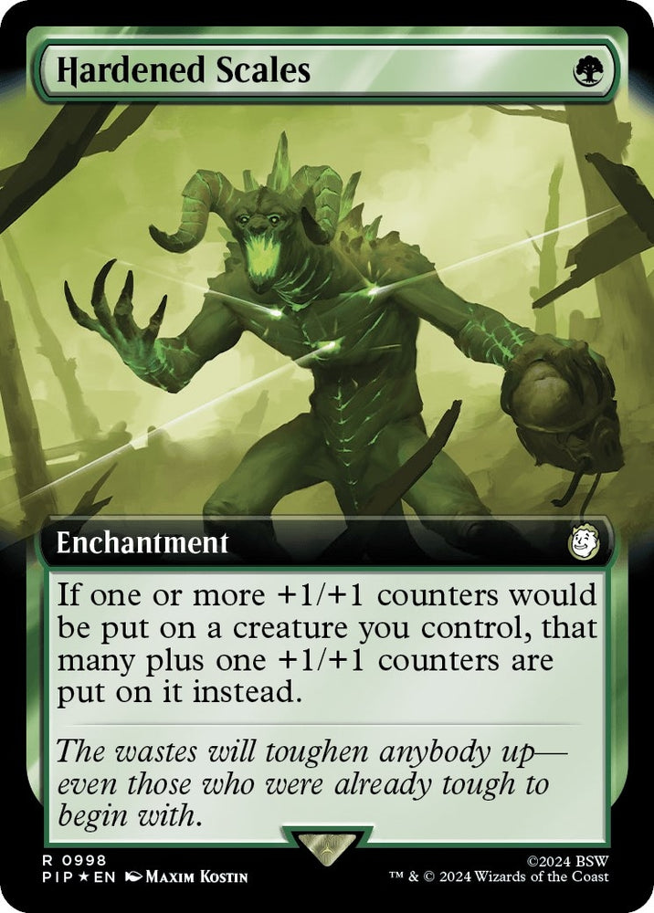 Image for Hardened Scales (Extended Art) (Surge Foil) (998) [Universes Beyond: Fallout]