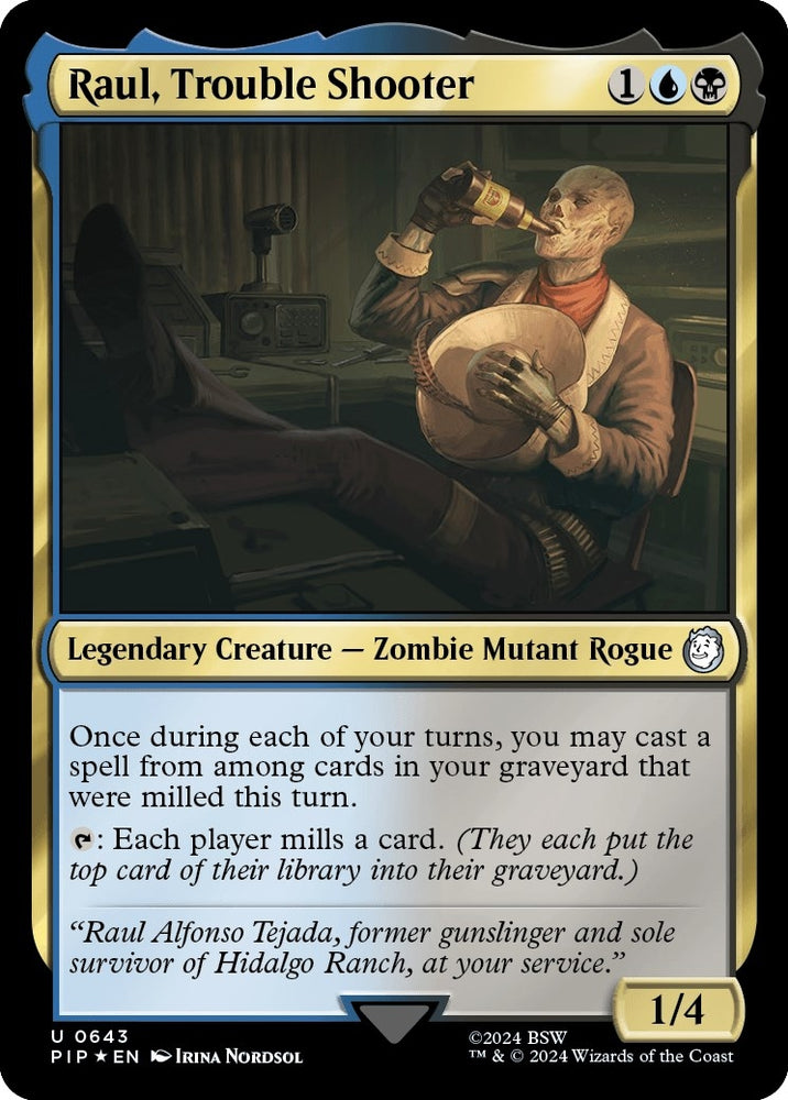 Image for Raul, Trouble Shooter (Surge Foil) (643) [Universes Beyond: Fallout]