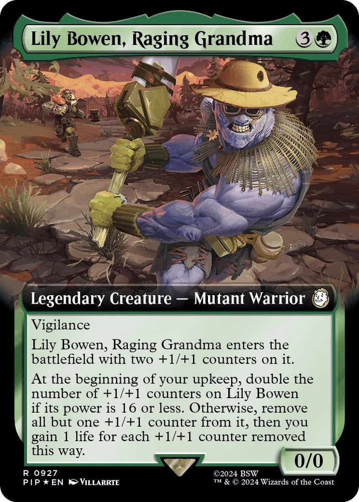 Image for Lily Bowen, Raging Grandma (Extended Art) (Surge Foil) (927) [Universes Beyond: Fallout]