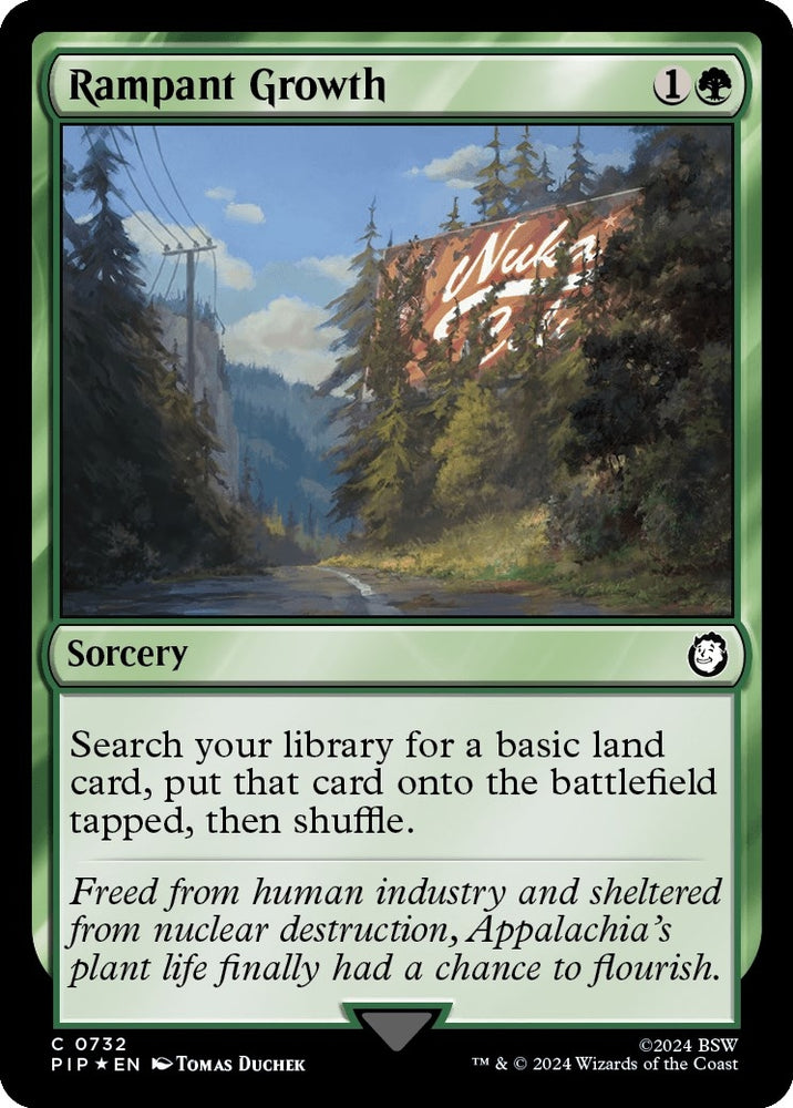 Image for Rampant Growth (Surge Foil) (732) [Universes Beyond: Fallout]
