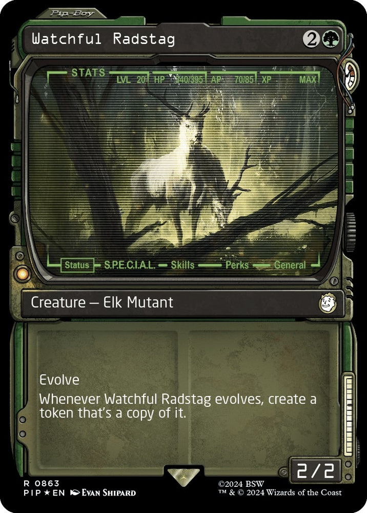 Image for Watchful Radstag (Showcase) (Surge Foil) (863) [Universes Beyond: Fallout]