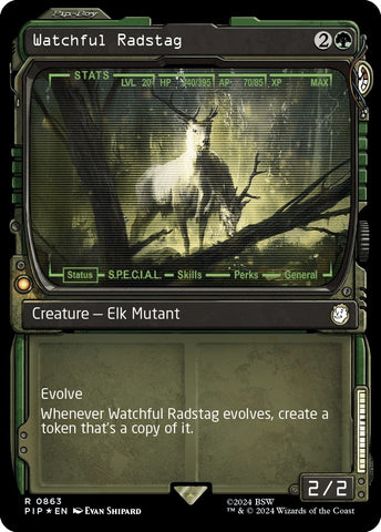 Image for Watchful Radstag (Showcase) (Surge Foil) (863) [Universes Beyond: Fallout]