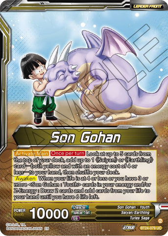 Son Gohan // Son Gohan, Rampage Premonition (SLR) (BT24-079) [Beyond Generations]