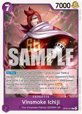 Image for Vinsmoke Ichiji (061) (OP06-061) (OP06) - One Piece Card Game