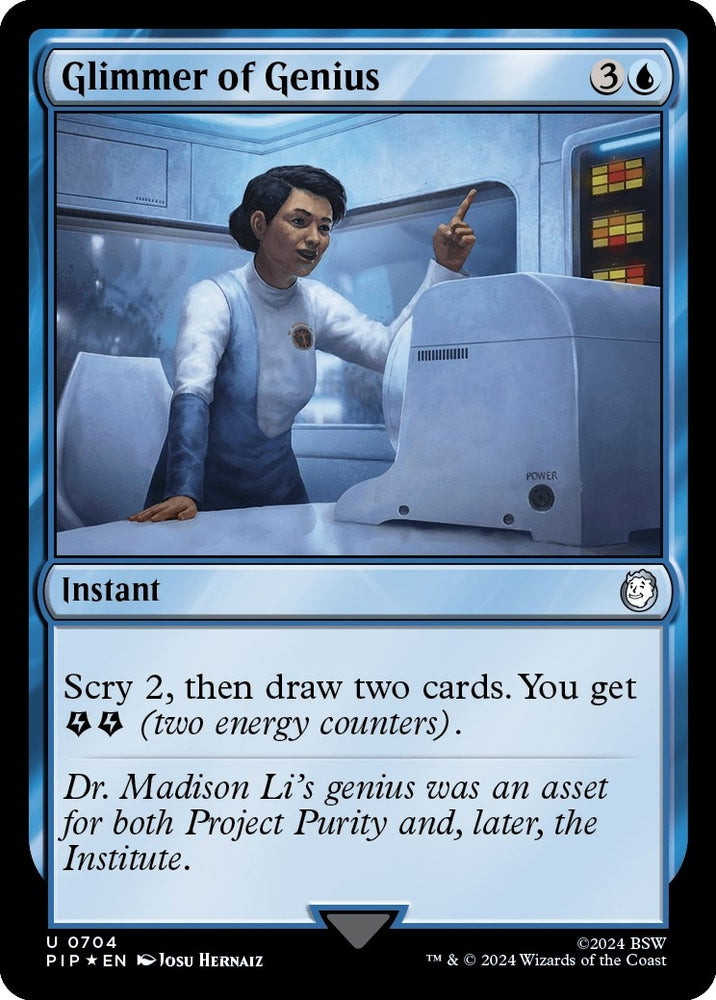 Image for Glimmer of Genius (Surge Foil) (704) [Universes Beyond: Fallout]
