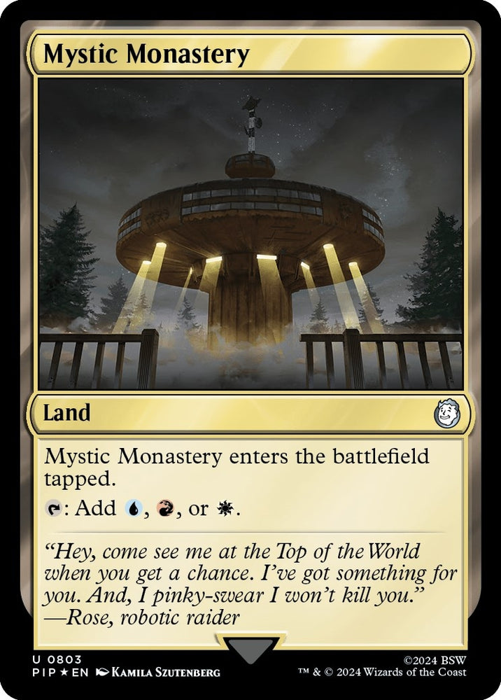 Image for Mystic Monastery (Surge Foil) (803) [Universes Beyond: Fallout]