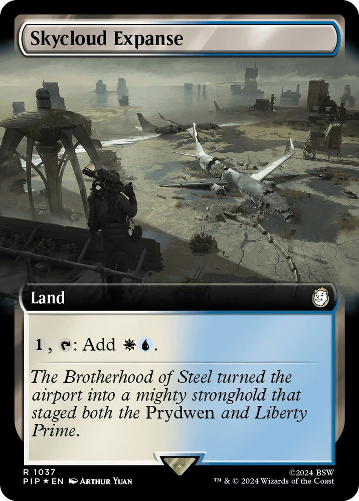 Image for Skycloud Expanse (Extended Art) (Surge Foil) (1037) [Universes Beyond: Fallout]