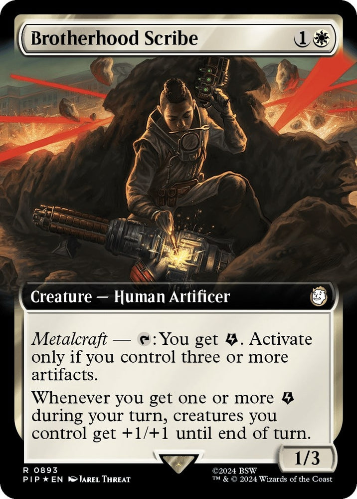 Image for Brotherhood Scribe (Extended Art) (Surge Foil) (893) [Universes Beyond: Fallout]