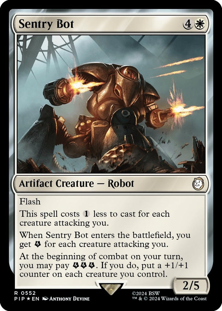 Image for Sentry Bot (Surge Foil) (552) [Universes Beyond: Fallout]