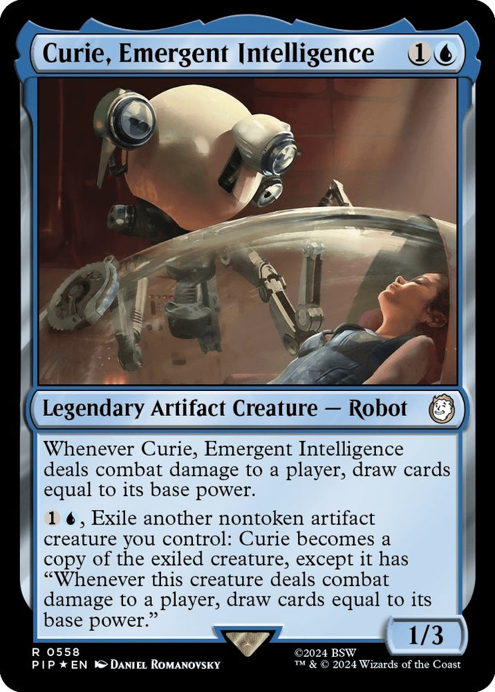 Image for Curie, Emergent Intelligence (Surge Foil) (558) [Universes Beyond: Fallout]