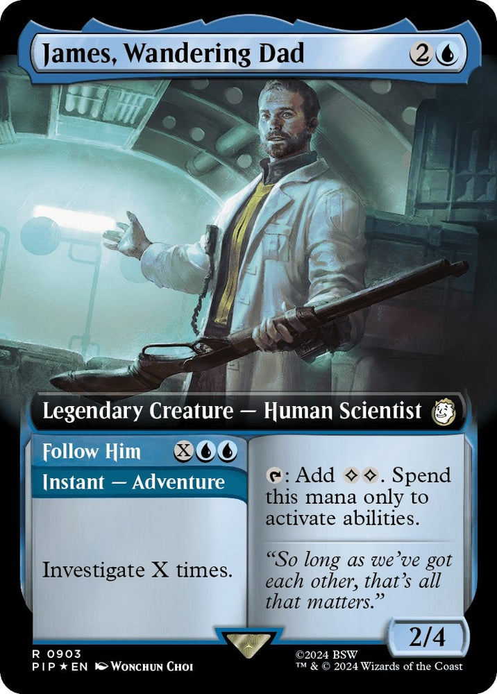 Image for James, Wandering Dad (Extended Art) (Surge Foil) (903) [Universes Beyond: Fallout]