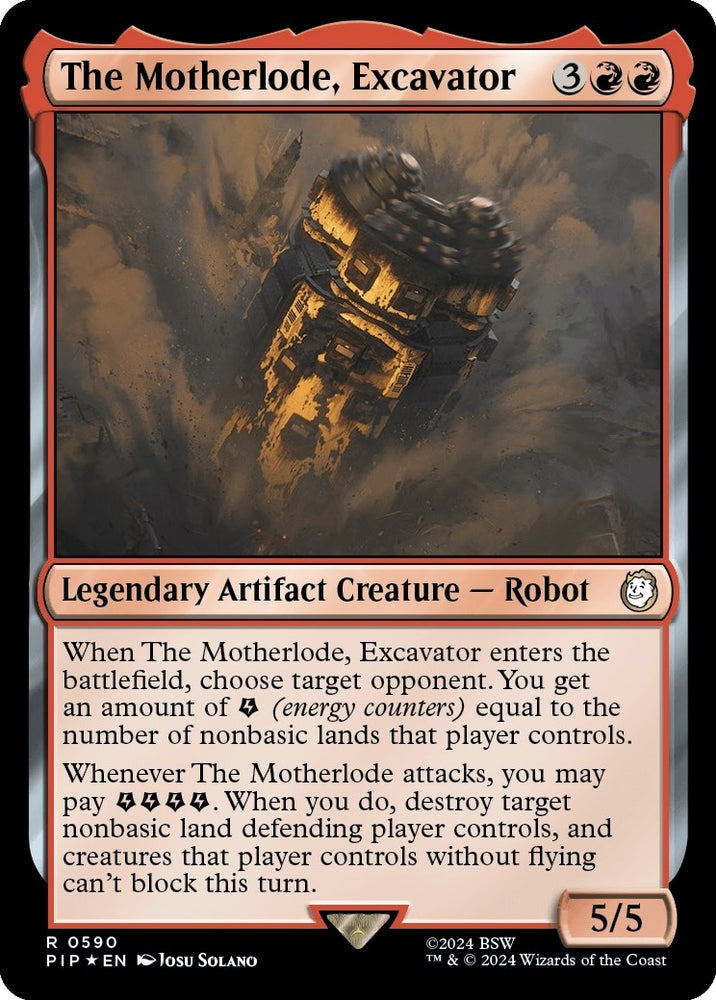 Image for The Motherlode, Excavator (Surge Foil) (590) [Universes Beyond: Fallout]
