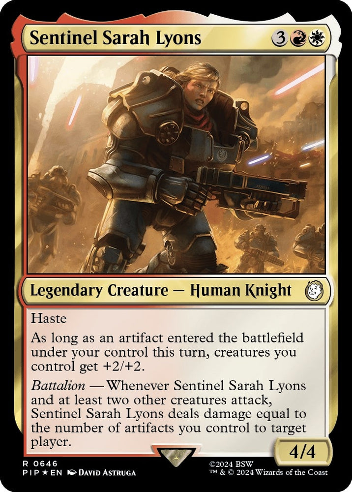 Image for Sentinel Sarah Lyons (Surge Foil) (646) [Universes Beyond: Fallout]