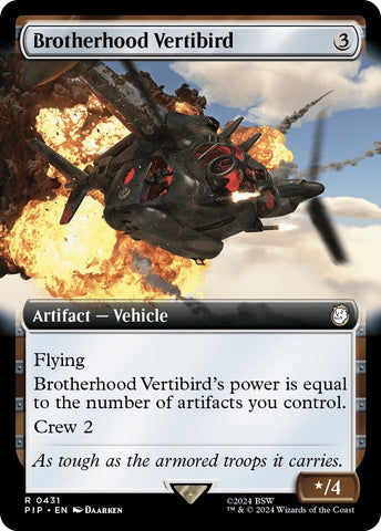 Image for Brotherhood Vertibird (Extended Art) (431) [Universes Beyond: Fallout]