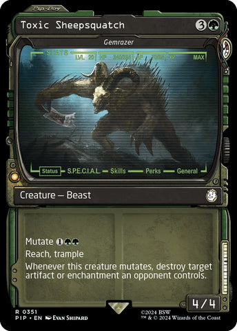 Image for Toxic Sheepsquatch - Gemrazer (Showcase) (351) [Universes Beyond: Fallout]