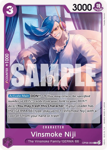 Image for Vinsmoke Niji (064) (OP06-064) - One Piece Card Game