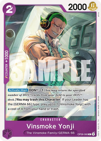 Image for Vinsmoke Yonji (066) (OP06-066) (OP06) - One Piece Card Game