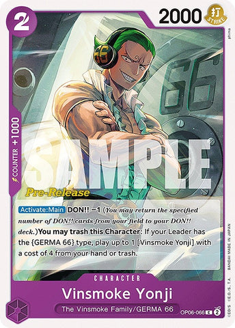 Image for Vinsmoke Yonji (066) (OP06-066) - One Piece Card Game