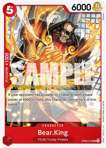 Image for Bear.King (OP06-012) - One Piece Card Game