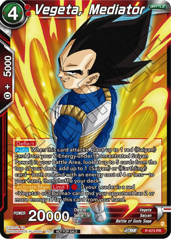 Vegeta, Mediator (Zenkai Series Tournament Pack Vol.7) (P-573) [Tournament Promotion Cards]